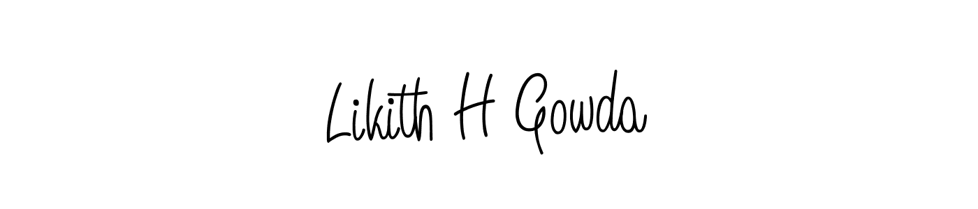 Design your own signature with our free online signature maker. With this signature software, you can create a handwritten (Angelique-Rose-font-FFP) signature for name Likith H Gowda. Likith H Gowda signature style 5 images and pictures png