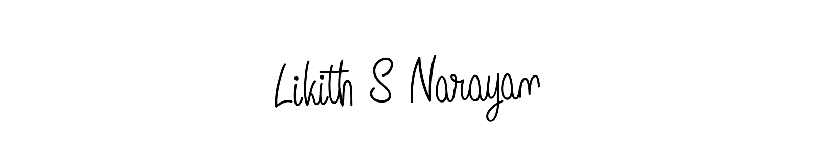 Design your own signature with our free online signature maker. With this signature software, you can create a handwritten (Angelique-Rose-font-FFP) signature for name Likith S Narayan. Likith S Narayan signature style 5 images and pictures png