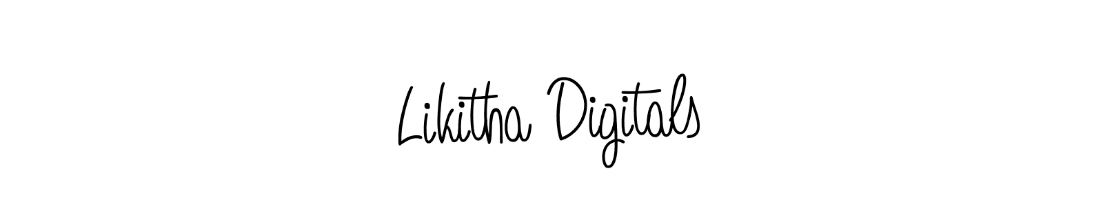 Make a beautiful signature design for name Likitha Digitals. With this signature (Angelique-Rose-font-FFP) style, you can create a handwritten signature for free. Likitha Digitals signature style 5 images and pictures png
