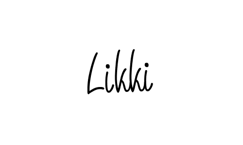Likki stylish signature style. Best Handwritten Sign (Angelique-Rose-font-FFP) for my name. Handwritten Signature Collection Ideas for my name Likki. Likki signature style 5 images and pictures png