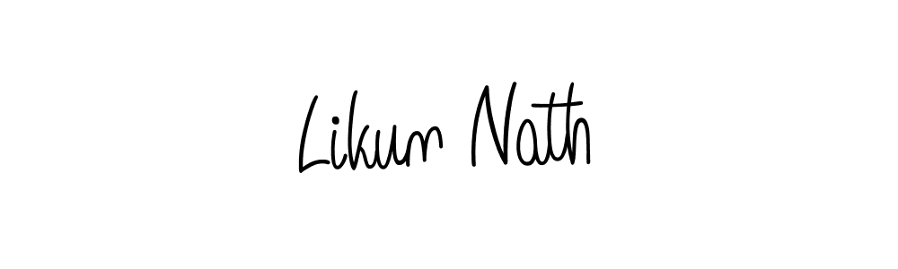 Make a beautiful signature design for name Likun Nath. With this signature (Angelique-Rose-font-FFP) style, you can create a handwritten signature for free. Likun Nath signature style 5 images and pictures png