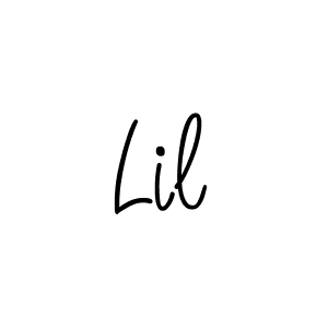 Lil stylish signature style. Best Handwritten Sign (Angelique-Rose-font-FFP) for my name. Handwritten Signature Collection Ideas for my name Lil. Lil signature style 5 images and pictures png