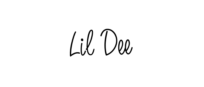 Make a beautiful signature design for name Lil Dee. With this signature (Angelique-Rose-font-FFP) style, you can create a handwritten signature for free. Lil Dee signature style 5 images and pictures png