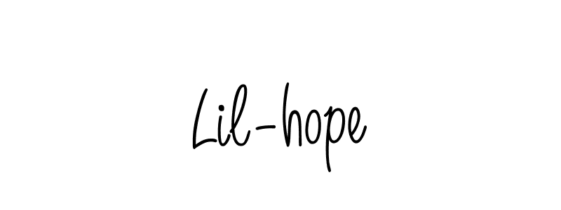 Design your own signature with our free online signature maker. With this signature software, you can create a handwritten (Angelique-Rose-font-FFP) signature for name Lil-hope. Lil-hope signature style 5 images and pictures png