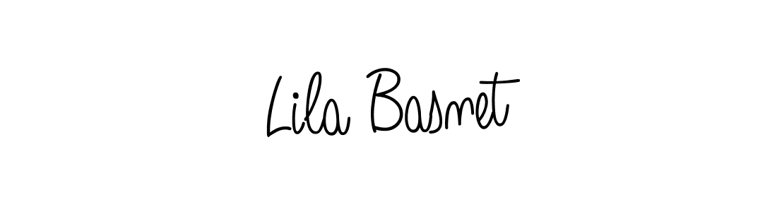 Use a signature maker to create a handwritten signature online. With this signature software, you can design (Angelique-Rose-font-FFP) your own signature for name Lila Basnet. Lila Basnet signature style 5 images and pictures png