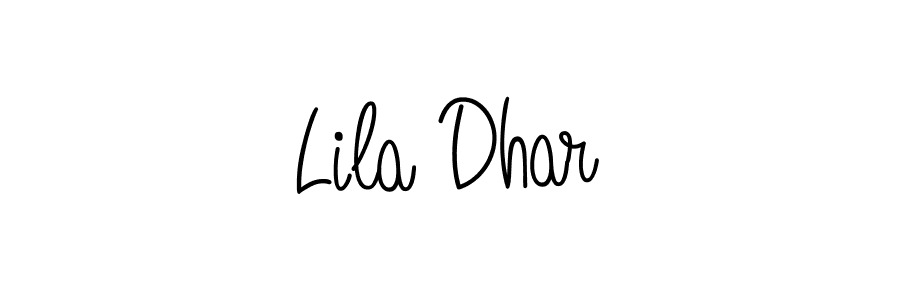 How to make Lila Dhar signature? Angelique-Rose-font-FFP is a professional autograph style. Create handwritten signature for Lila Dhar name. Lila Dhar signature style 5 images and pictures png