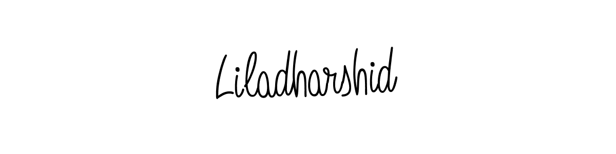 Liladharshid stylish signature style. Best Handwritten Sign (Angelique-Rose-font-FFP) for my name. Handwritten Signature Collection Ideas for my name Liladharshid. Liladharshid signature style 5 images and pictures png