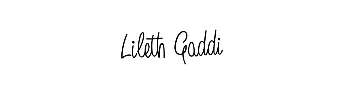 How to make Lileth Gaddi signature? Angelique-Rose-font-FFP is a professional autograph style. Create handwritten signature for Lileth Gaddi name. Lileth Gaddi signature style 5 images and pictures png