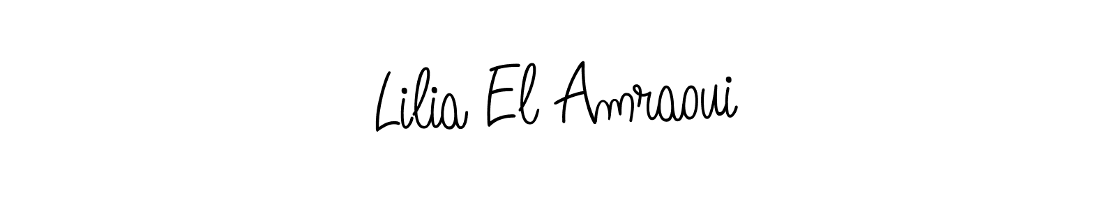 Similarly Angelique-Rose-font-FFP is the best handwritten signature design. Signature creator online .You can use it as an online autograph creator for name Lilia El Amraoui. Lilia El Amraoui signature style 5 images and pictures png