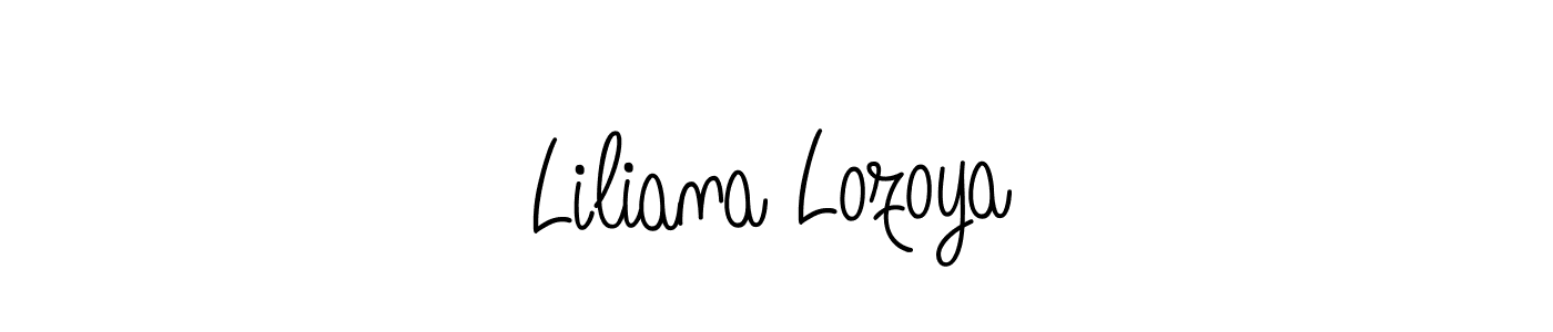 Check out images of Autograph of Liliana Lozoya name. Actor Liliana Lozoya Signature Style. Angelique-Rose-font-FFP is a professional sign style online. Liliana Lozoya signature style 5 images and pictures png