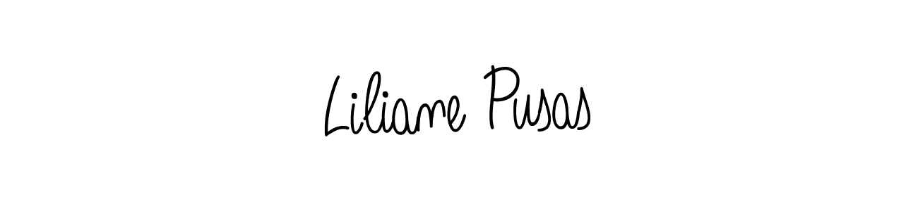 You should practise on your own different ways (Angelique-Rose-font-FFP) to write your name (Liliane Pusas) in signature. don't let someone else do it for you. Liliane Pusas signature style 5 images and pictures png