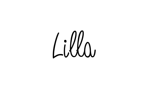 The best way (Angelique-Rose-font-FFP) to make a short signature is to pick only two or three words in your name. The name Lilla include a total of six letters. For converting this name. Lilla signature style 5 images and pictures png