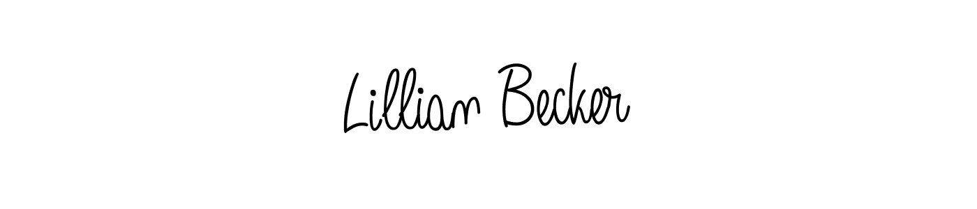 How to make Lillian Becker name signature. Use Angelique-Rose-font-FFP style for creating short signs online. This is the latest handwritten sign. Lillian Becker signature style 5 images and pictures png