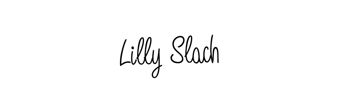 How to make Lilly Slach name signature. Use Angelique-Rose-font-FFP style for creating short signs online. This is the latest handwritten sign. Lilly Slach signature style 5 images and pictures png