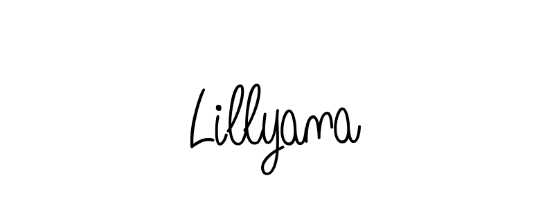 Design your own signature with our free online signature maker. With this signature software, you can create a handwritten (Angelique-Rose-font-FFP) signature for name Lillyana. Lillyana signature style 5 images and pictures png