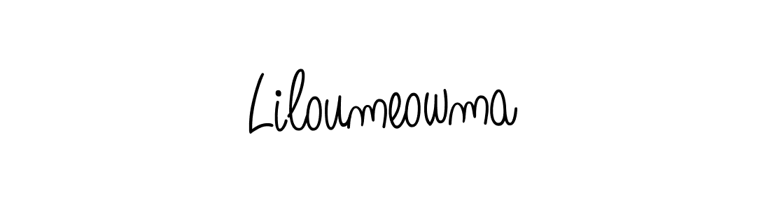 How to make Liloumeowma signature? Angelique-Rose-font-FFP is a professional autograph style. Create handwritten signature for Liloumeowma name. Liloumeowma signature style 5 images and pictures png