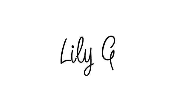You should practise on your own different ways (Angelique-Rose-font-FFP) to write your name (Lily G) in signature. don't let someone else do it for you. Lily G signature style 5 images and pictures png