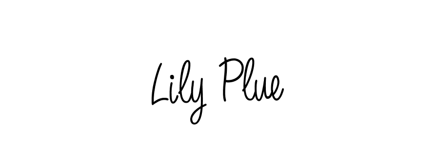 You should practise on your own different ways (Angelique-Rose-font-FFP) to write your name (Lily Plue) in signature. don't let someone else do it for you. Lily Plue signature style 5 images and pictures png