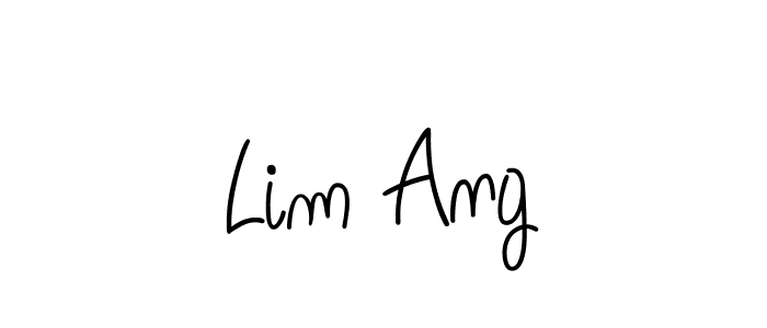 The best way (Angelique-Rose-font-FFP) to make a short signature is to pick only two or three words in your name. The name Lim Ang include a total of six letters. For converting this name. Lim Ang signature style 5 images and pictures png