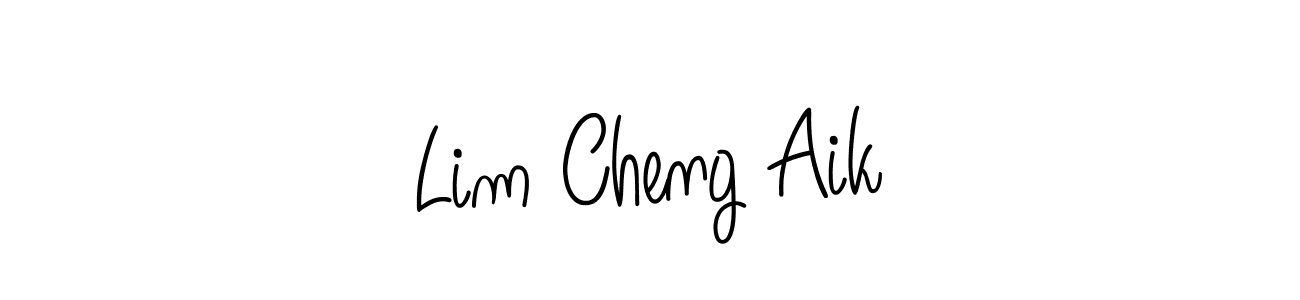 How to make Lim Cheng Aik name signature. Use Angelique-Rose-font-FFP style for creating short signs online. This is the latest handwritten sign. Lim Cheng Aik signature style 5 images and pictures png