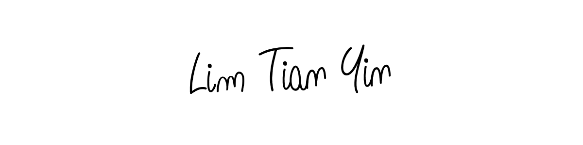Use a signature maker to create a handwritten signature online. With this signature software, you can design (Angelique-Rose-font-FFP) your own signature for name Lim Tian Yin. Lim Tian Yin signature style 5 images and pictures png