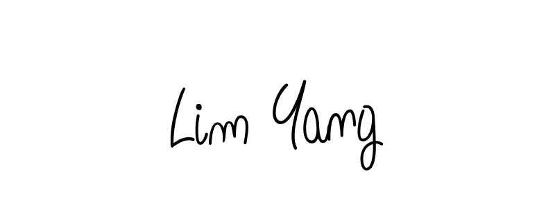 Use a signature maker to create a handwritten signature online. With this signature software, you can design (Angelique-Rose-font-FFP) your own signature for name Lim Yang. Lim Yang signature style 5 images and pictures png