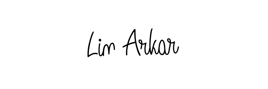 Make a beautiful signature design for name Lin Arkar. With this signature (Angelique-Rose-font-FFP) style, you can create a handwritten signature for free. Lin Arkar signature style 5 images and pictures png