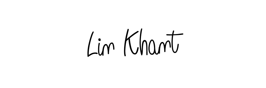Use a signature maker to create a handwritten signature online. With this signature software, you can design (Angelique-Rose-font-FFP) your own signature for name Lin Khant. Lin Khant signature style 5 images and pictures png