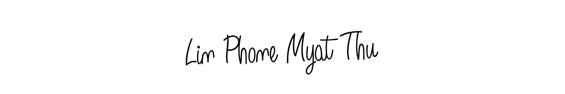You should practise on your own different ways (Angelique-Rose-font-FFP) to write your name (Lin Phone Myat Thu) in signature. don't let someone else do it for you. Lin Phone Myat Thu signature style 5 images and pictures png