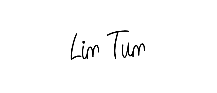 Lin Tun stylish signature style. Best Handwritten Sign (Angelique-Rose-font-FFP) for my name. Handwritten Signature Collection Ideas for my name Lin Tun. Lin Tun signature style 5 images and pictures png