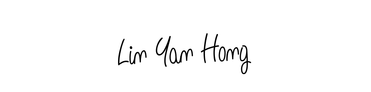 Use a signature maker to create a handwritten signature online. With this signature software, you can design (Angelique-Rose-font-FFP) your own signature for name Lin Yan Hong. Lin Yan Hong signature style 5 images and pictures png