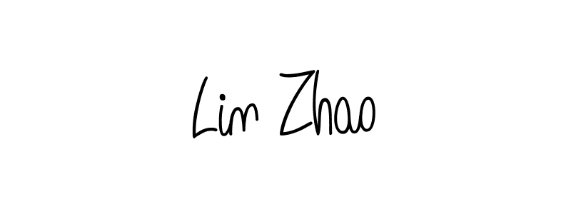 How to make Lin Zhao name signature. Use Angelique-Rose-font-FFP style for creating short signs online. This is the latest handwritten sign. Lin Zhao signature style 5 images and pictures png