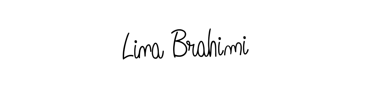 if you are searching for the best signature style for your name Lina Brahimi. so please give up your signature search. here we have designed multiple signature styles  using Angelique-Rose-font-FFP. Lina Brahimi signature style 5 images and pictures png