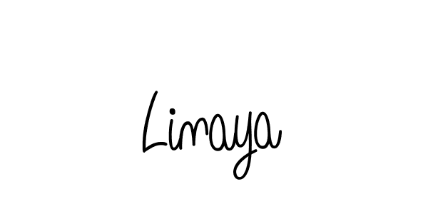 Make a beautiful signature design for name Linaya. With this signature (Angelique-Rose-font-FFP) style, you can create a handwritten signature for free. Linaya signature style 5 images and pictures png