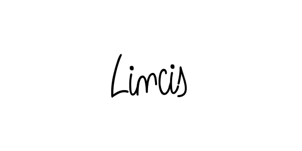 Use a signature maker to create a handwritten signature online. With this signature software, you can design (Angelique-Rose-font-FFP) your own signature for name Lincis. Lincis signature style 5 images and pictures png