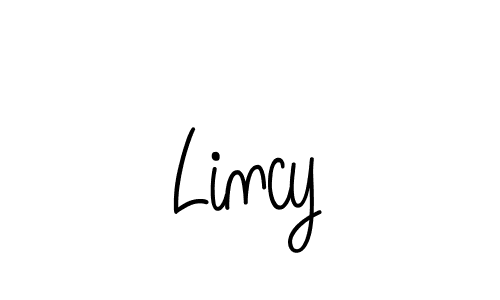 Lincy stylish signature style. Best Handwritten Sign (Angelique-Rose-font-FFP) for my name. Handwritten Signature Collection Ideas for my name Lincy. Lincy signature style 5 images and pictures png