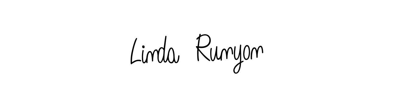 Also You can easily find your signature by using the search form. We will create Linda  Runyon name handwritten signature images for you free of cost using Angelique-Rose-font-FFP sign style. Linda  Runyon signature style 5 images and pictures png