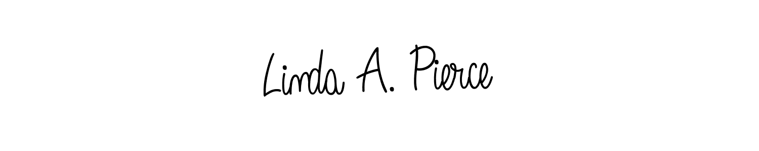 Use a signature maker to create a handwritten signature online. With this signature software, you can design (Angelique-Rose-font-FFP) your own signature for name Linda A. Pierce. Linda A. Pierce signature style 5 images and pictures png