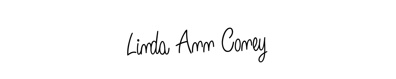The best way (Angelique-Rose-font-FFP) to make a short signature is to pick only two or three words in your name. The name Linda Ann Coney include a total of six letters. For converting this name. Linda Ann Coney signature style 5 images and pictures png