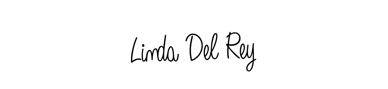 You should practise on your own different ways (Angelique-Rose-font-FFP) to write your name (Linda Del Rey) in signature. don't let someone else do it for you. Linda Del Rey signature style 5 images and pictures png
