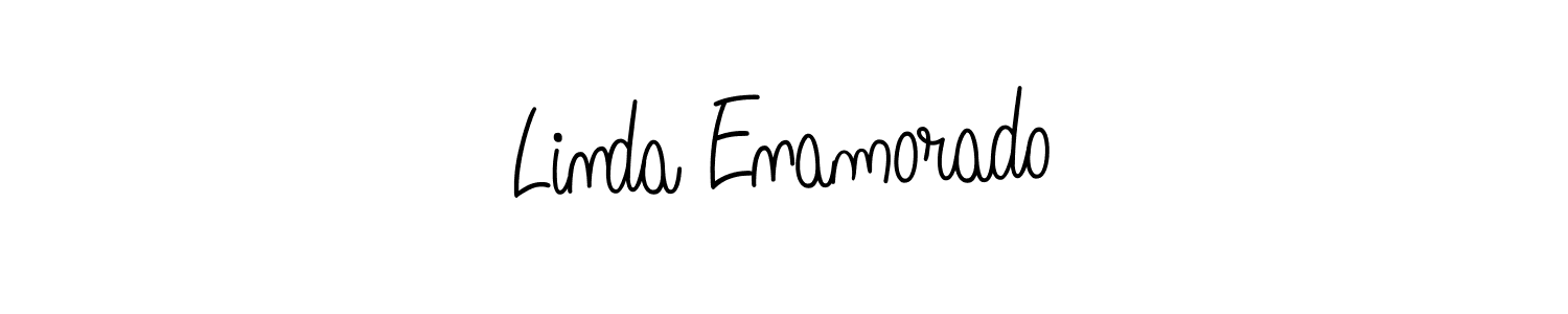 The best way (Angelique-Rose-font-FFP) to make a short signature is to pick only two or three words in your name. The name Linda Enamorado include a total of six letters. For converting this name. Linda Enamorado signature style 5 images and pictures png