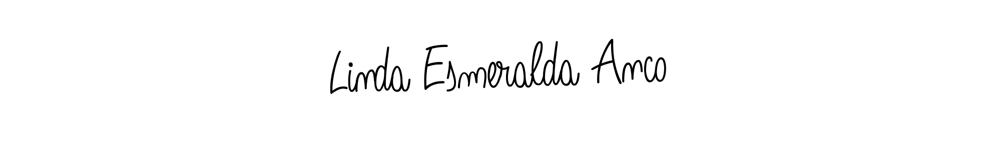 Also You can easily find your signature by using the search form. We will create Linda Esmeralda Anco name handwritten signature images for you free of cost using Angelique-Rose-font-FFP sign style. Linda Esmeralda Anco signature style 5 images and pictures png