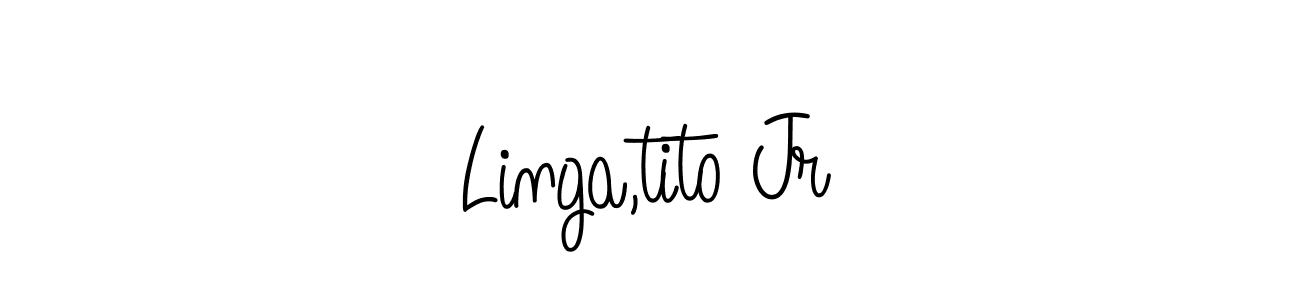 Linga,tito Jr stylish signature style. Best Handwritten Sign (Angelique-Rose-font-FFP) for my name. Handwritten Signature Collection Ideas for my name Linga,tito Jr. Linga,tito Jr signature style 5 images and pictures png