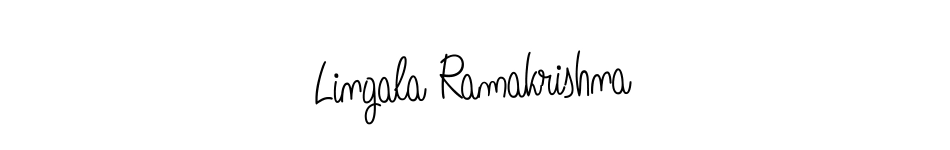 You should practise on your own different ways (Angelique-Rose-font-FFP) to write your name (Lingala Ramakrishna) in signature. don't let someone else do it for you. Lingala Ramakrishna signature style 5 images and pictures png