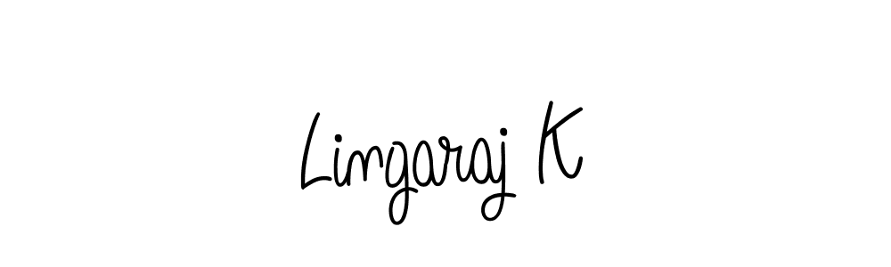 Create a beautiful signature design for name Lingaraj K. With this signature (Angelique-Rose-font-FFP) fonts, you can make a handwritten signature for free. Lingaraj K signature style 5 images and pictures png