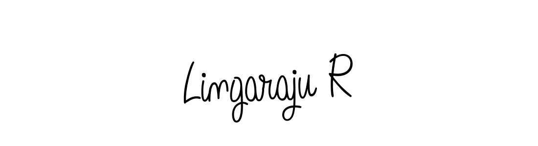 The best way (Angelique-Rose-font-FFP) to make a short signature is to pick only two or three words in your name. The name Lingaraju R include a total of six letters. For converting this name. Lingaraju R signature style 5 images and pictures png