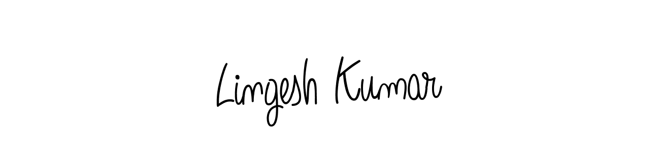 Design your own signature with our free online signature maker. With this signature software, you can create a handwritten (Angelique-Rose-font-FFP) signature for name Lingesh Kumar. Lingesh Kumar signature style 5 images and pictures png