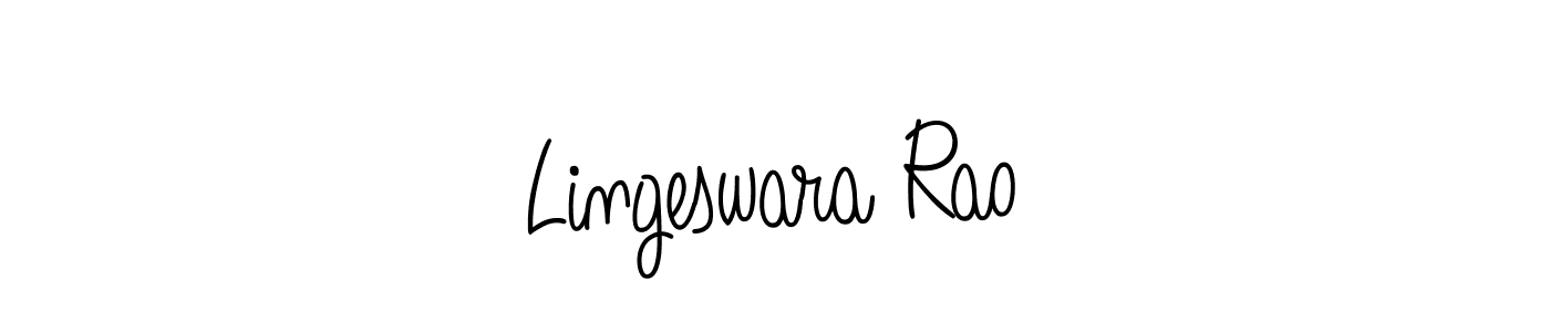 Use a signature maker to create a handwritten signature online. With this signature software, you can design (Angelique-Rose-font-FFP) your own signature for name Lingeswara Rao. Lingeswara Rao signature style 5 images and pictures png
