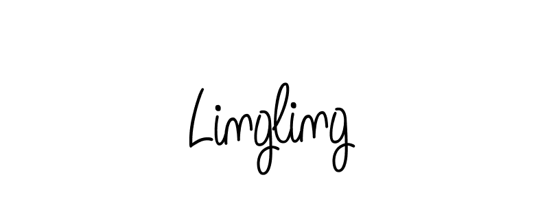 Design your own signature with our free online signature maker. With this signature software, you can create a handwritten (Angelique-Rose-font-FFP) signature for name Lingling. Lingling signature style 5 images and pictures png