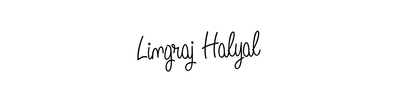 You should practise on your own different ways (Angelique-Rose-font-FFP) to write your name (Lingraj Halyal) in signature. don't let someone else do it for you. Lingraj Halyal signature style 5 images and pictures png